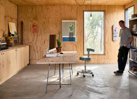 intérieur chaleureux bureau bois