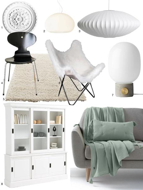 idée meuble décoration salon blanc danois design cosy