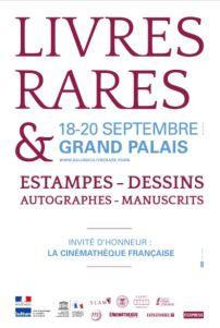 Livres rares Estampes Dessins Autographes Manuscrits 18/20 Septembre Grand Palais