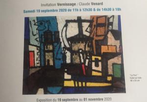 Galerie Estades Paris  exposition Claude Venard à partir du 19 Septembre 2020