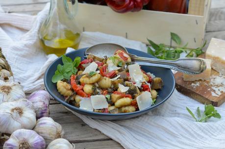 Gnocchis aux poivrons et aux aubergines Gnocchis aux poivrons et aux aubergines
