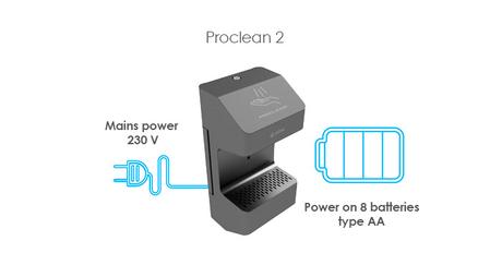 Edbak Proclean : des distributeurs de gel hydroalcoolique sur piles et sur secteur