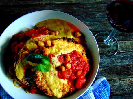 Aubergines parmigiana Aubergines parmigiana