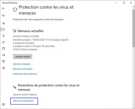 Désactiver l’antivirus Windows Defender Image