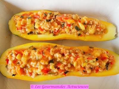 Courgette farcie à l'épeautre (Vegan) Courgette farcie à l'épeautre (Vegan)