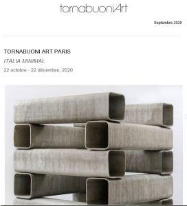 Galerie Tornabuoni (Matignon)  Italia Minimal 22 Octobre-22 Décembre 2020