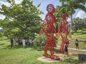 Entretiens sur l’Art et la Culture, retour sur Armatures d’Hervé Beuze, dans le jardin des sculptures de la Fondation Clément