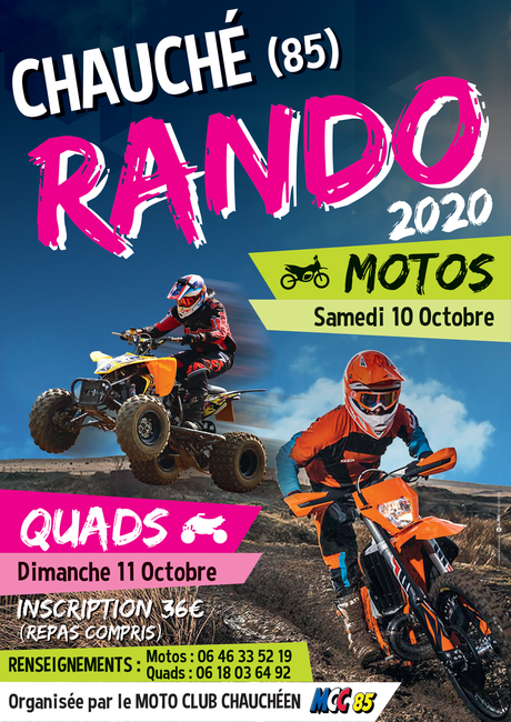 Week end Moto-Quad du MC Chauchéen (85), le 10 et 11 octobre 2020
