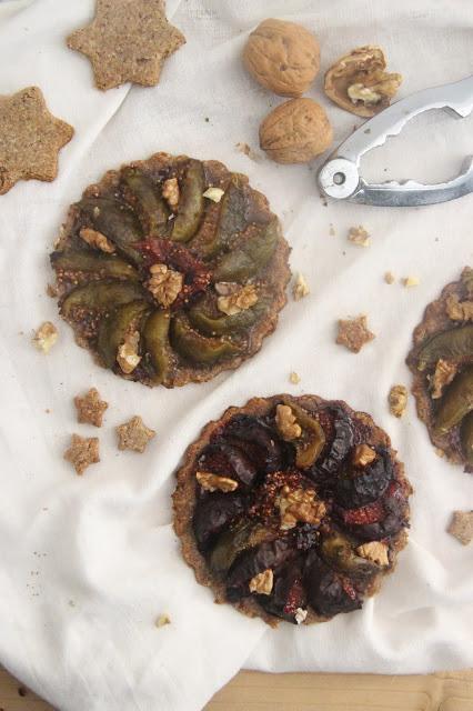 Cuillère et saladier : Tartelettes figues et noix (vegan)