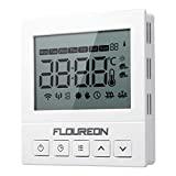 Meilleure chaudière électrique – Comparatif 2020 FLOUREON Thermostat WiFi Programmable Thermostat Intelligent Le contrôleur de Température Chauffage Électrique Chaudière Chauffage au Sol Travailler avec LCD Digital Blanc