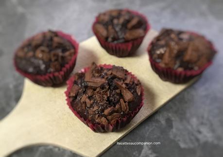 Muffins tout chocolat hyper moelleux rapide et sans robot