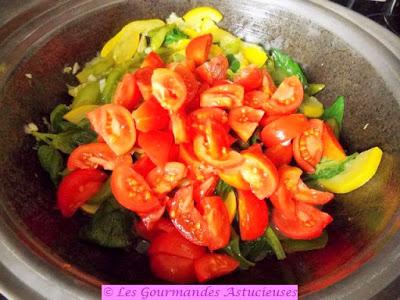 Tajine aux cyclanthères, courgette et pois cassés (Vegan)