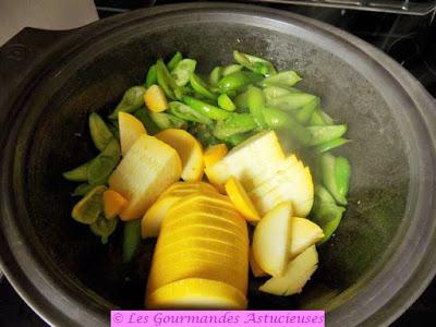 Tajine aux cyclanthères, courgette et pois cassés (Vegan)