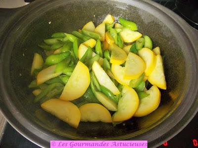 Tajine aux cyclanthères, courgette et pois cassés (Vegan)
