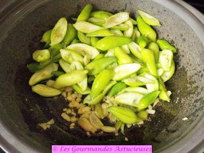 Tajine aux cyclanthères, courgette et pois cassés (Vegan)