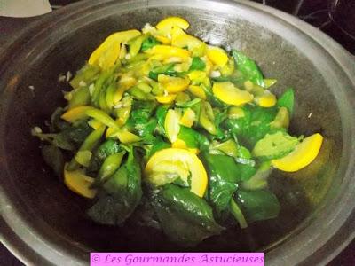 Tajine aux cyclanthères, courgette et pois cassés (Vegan)
