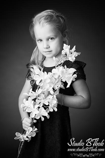 Portrait enfant noir et blanc