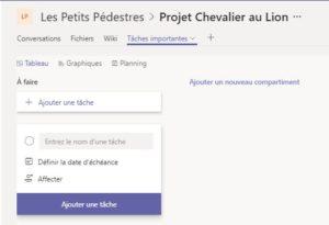 Teams planificateur… survolez vos tâches ! Teams planificateur-les petits pédestres