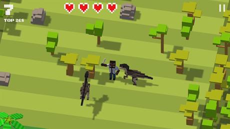 Télécharger Gratuit Jurassic Hopper: Crossy Dinosaur Shooter Game APK MOD (Astuce) 3