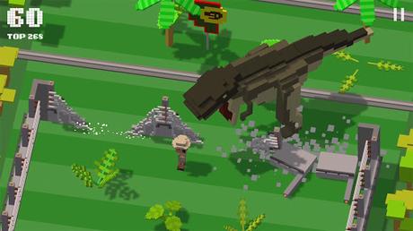 Télécharger Gratuit Jurassic Hopper: Crossy Dinosaur Shooter Game APK MOD (Astuce) 1
