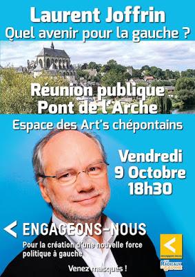 Laurent Joffrin à Pont-de-l'Arche ce vendredi 9 octobre à l'espace des art's chépontains