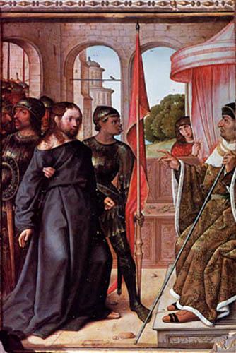 juan de Flandes 1509 Le Christ devant Pilate RETABLO MAYOR DE LA CATEDRAL DE PALENCIA