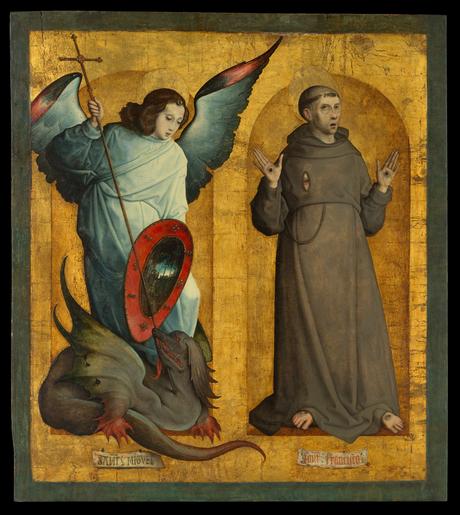 Juan de Flandes 1505–9 , Saints Michel and Francois MET