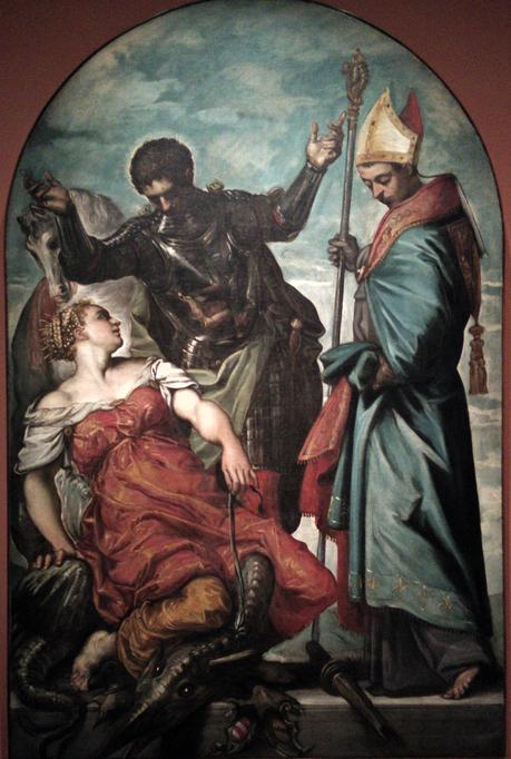 1551 Tintoret La princesse St Georges et St Louis Accademia Venise
