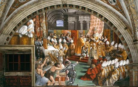 Raphael et atelier 1515-16 Couronnement de Charlemagne