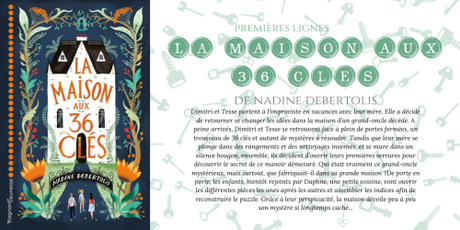 Premières lignes #136 : La maison aux 36 clés