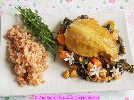 Chou braisé et tofu fumé fait maison (Vegan)