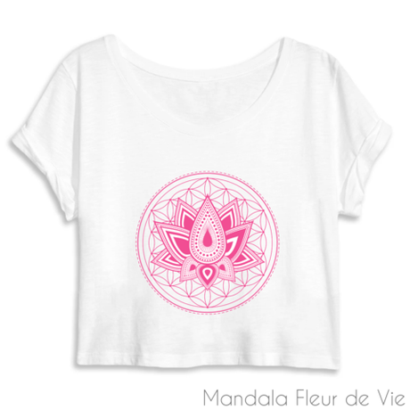 Crop Top Mandala Fleur de Lotus