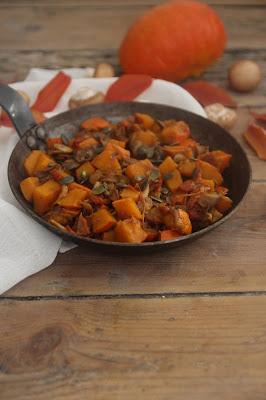 Poêlée de potimarron et champignons