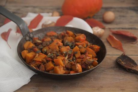 Poêlée de potimarron et champignons