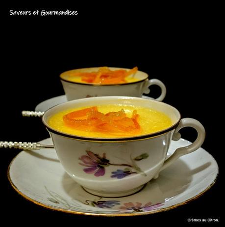 Petites crèmes au citron. Petites crèmes au citron.