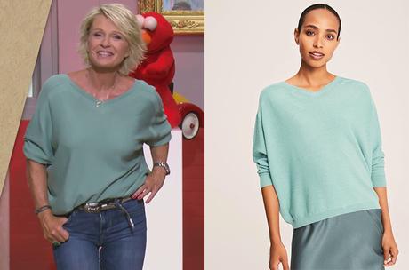 AFFAIRE CONCLUE : le pull menthe de Sophie Davant