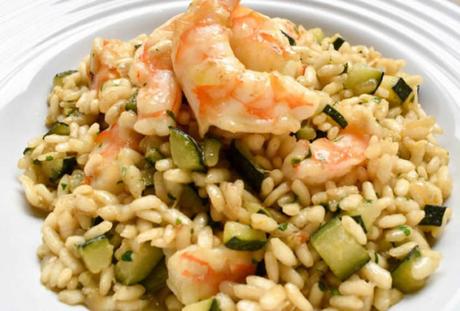Risotto aux courgettes et crevettes au cookeo