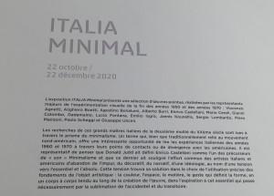 Galerie TORNABUONIART   » ITALIA MINIMAL  » depuis hier le 21 Octobre – jusqu’au 22 Décembre 2020 2020