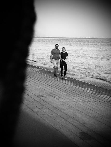 Two lovers walking