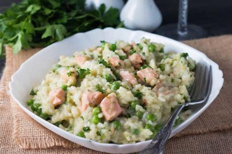 Risotto au saumon et crème au cookeo