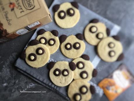 Biscuits panda vanille chocolat au companion thermomix ou sans robot