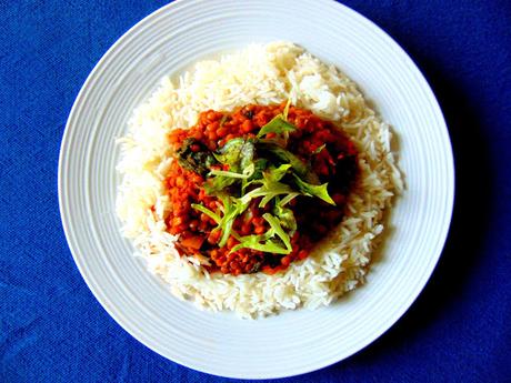 Ragoût de lentilles sur riz Ragoût de lentilles sur riz