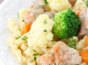 Poulet brocoli chou-fleur carottes