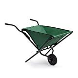 Meilleure brouette pliable – Comparatif 2020 Brouette pliable 66 x 64 x 112 cm chariot en acier pliable avec polyester solide, chariot de jardin peu encombrant, brouette de jardinage, peut contenir jusqu'à 30 kg, couleur vert par Relaxdays