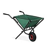 Meilleure brouette pliable – Comparatif 2020 Relaxdays, Vert Brouette, Chariot Pliable pour Le Jardin, Peu encombrant, Roues, 50L, HlP 67 x 63,5 x 112 cm