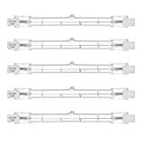 Meilleure ampoule halogène – Comparatif 2020 Projecteur halogène linéaire R7s équivalent 300W 4650lm 2700K J118 Ampoule de sécurité 118mm de longueur, dimmable - 5Pack