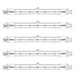 Meilleure ampoule halogène – Comparatif 2020 Projecteur halogène linéaire R7s, 5 pièces 500W 118mm 7750lm, blanc chaud 2800K, lampe halogène tungstène R7s à économie d'énergie, ampoule de sécurité R7s J118 à intensité variable