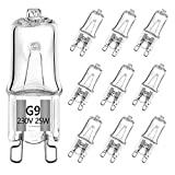 Meilleure ampoule halogène – Comparatif 2020 VINBE ampoule halogène G9 T4 25W JCD Bi-Pin 250LM 230V dimmable, 2700K blanc chaud, pour lustres, lampes d'armoire, lampes de paysage, appliques murales, (pack de 10)