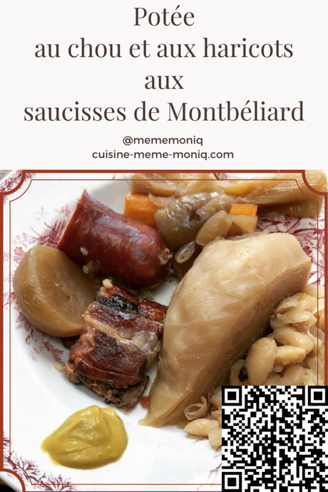 potée au chou et aux haricots aux saucisses de Montbéliard