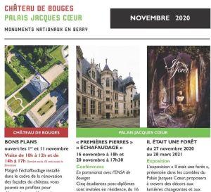 Château de Bouges et le Palais Jacques Cœur  —- Novembre 2020